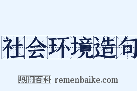社会环境造句是什么意思的图片